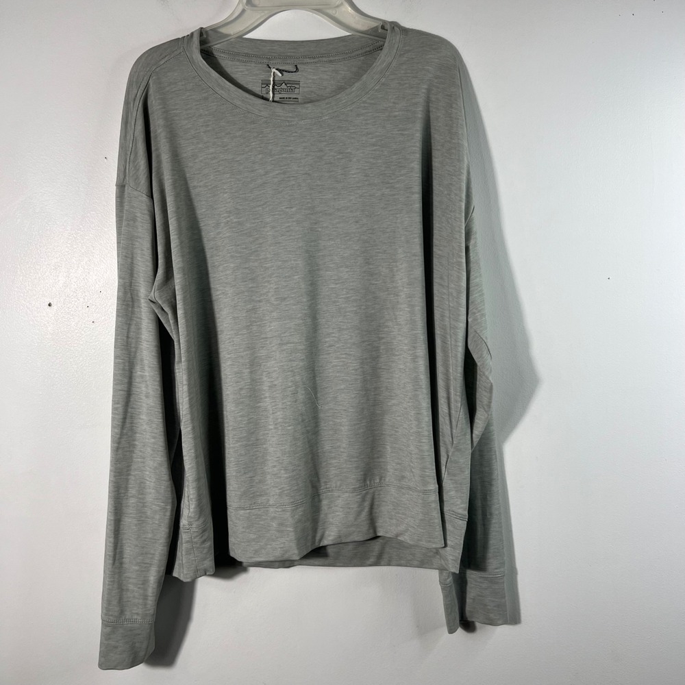 Womens Patagonia Long Sleeve Glorya Top sty42105FA23 Gray L Flaw
